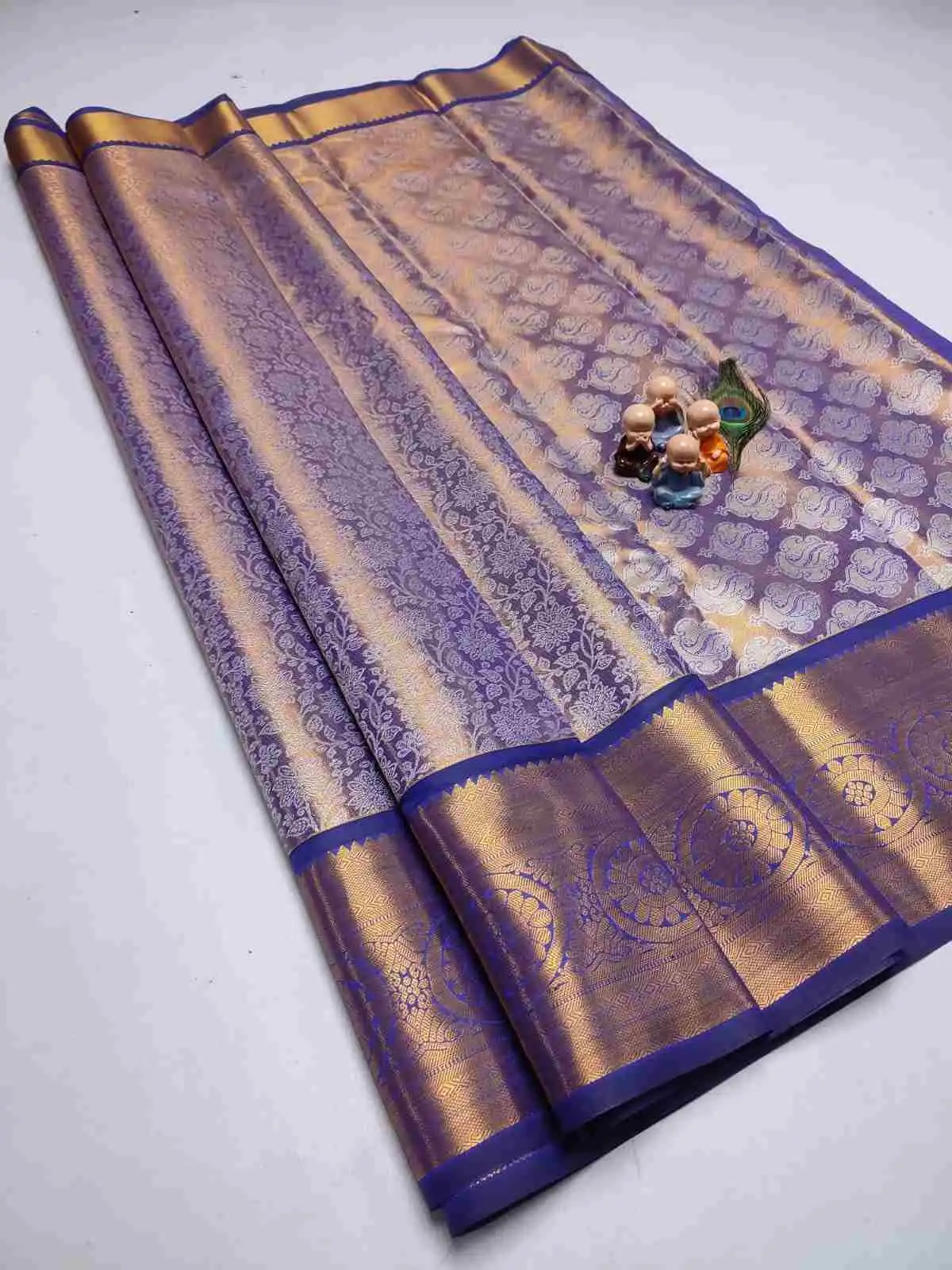 Double Weave Brocade Semi Kanchipuram Silk Saree